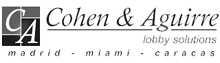 CA COHEN & AGUIRRE LOBBY SOLUTIONS MADRID - MIAMI - CARACAS