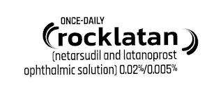 ONCE-DAILY ROCKLATAN (NETARSUDIL AND LATANOPROST OPHTHALMIC SOLUTION) 0.02%/0.005%