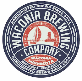 WACONIA BREWING · COMPANY · N W E HANDCRAFTED BREWS SINCE 2014 WACONIA MINNESOTA LATITUDE 44.8500° N LONGITUDE 93.7833° W