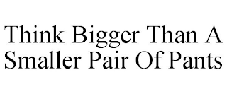 THINK BIGGER THAN A SMALLER PAIR OF PANTS