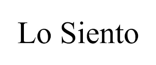 LO SIENTO