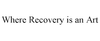 WHERE RECOVERY IS AN ART