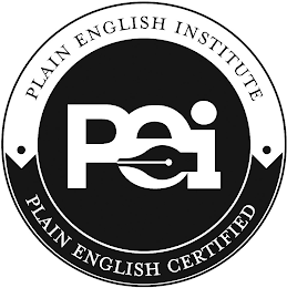 · PLAIN ENGLISH INSTITUTE · PLAIN ENGLISH CERTIFIED PEI