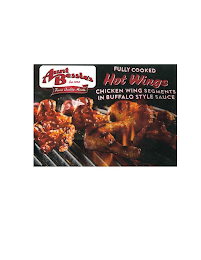 AUNT BESSIE'S FULLY COOKED HOT WINGS CHICKEN SEGMENTS IN BUFFALO STYLE SAUCE