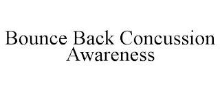 BOUNCE BACK CONCUSSION AWARENESS