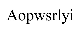 AOPWSRLYI