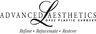 ADVANCED AESTHETICS LOPEZ PLASTIC SURGERY REFINE REJUVENATE RESTORE