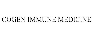 COGEN IMMUNE MEDICINE