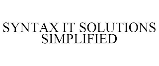 SYNTAX IT SOLUTIONS SIMPLIFIED