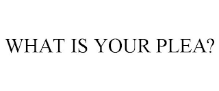 WHAT IS YOUR PLEA?