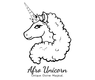 AFRO UNICORN UNIQUE. DIVINE. MAGICAL.