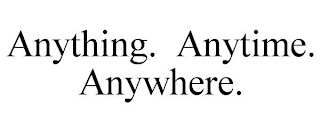 ANYTHING. ANYTIME. ANYWHERE.