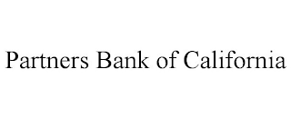 PARTNERS BANK OF CALIFORNIA