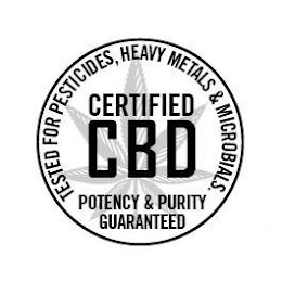 CERTIFIED CBD POTENCY & PURITY GUARANTEED TESTED FOR PESTICIDES, HEAVY METALS & MICROBIALS