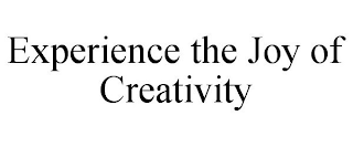 EXPERIENCE THE JOY OF CREATIVITY