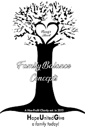 NANCY'S HEART FAMILY BALANCE CONCEPTS ANON-PROFIT CHARITY EST. IN 2015 HOPEUNITEDGIVE A FAMILY TODAY!