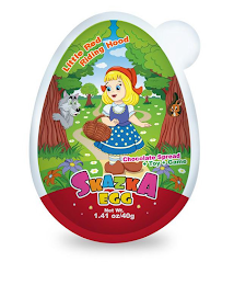 LITTLE RED RIDING HOOD CHOCOLATE SPREAD+TOY+GAME SKAZKA EGG NET WT. 1.41 OZ/40G