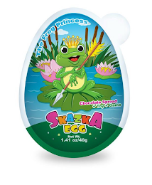 THE FROG PRINCESS CHOCOLATE SPREAD + TOY + GAME SKAZKA EGG NET WT. 1.41 OZ/40G