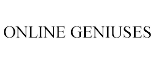 ONLINE GENIUSES