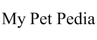 MY PET PEDIA