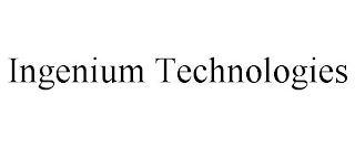 INGENIUM TECHNOLOGIES