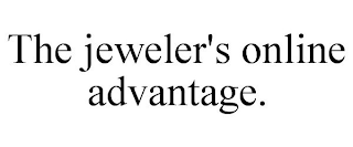 THE JEWELER'S ONLINE ADVANTAGE.