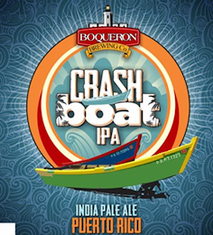 BOQUERÓN BREWING CO.,  CRASH, BOAT, IPA, INDIA PALE ALE, PUERTO RICO, P.R.18.0265, P.R. 67.1727