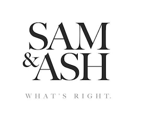 SAM & ASH WHAT'S RIGHT.