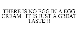 THERE IS NO EGG IN A EGG CREAM. IT IS JUST A GREAT TASTE!!!