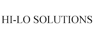 HI-LO SOLUTIONS