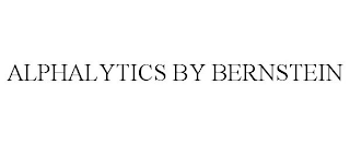 ALPHALYTICS BY BERNSTEIN