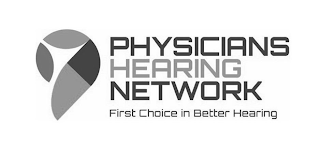 PHYSICIANS HEARING NETWORK FIRST CHOICE IN BETTER HEARING