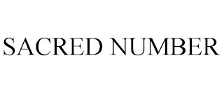 SACRED NUMBER