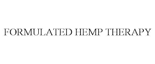 FORMULATED HEMP THERAPY