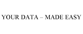 YOUR DATA - MADE EASY