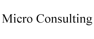 MICRO CONSULTING