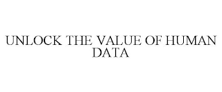 UNLOCK THE VALUE OF HUMAN DATA