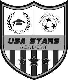 USA STARS ACADEMY EST. 2012 SIC ITUR AD ASTRA