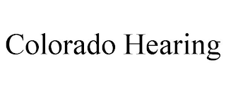 COLORADO HEARING
