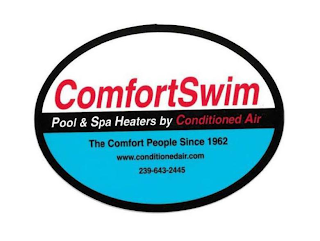 COMFORTSWIM POOL & SPA HEATERS BY CONDITIONED AIR THE COMFORT PEOPLE SINCE 1962 WWW.CONDITIONEDAIR.COM 239-643-2445