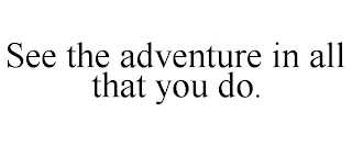 SEE THE ADVENTURE IN ALL THAT YOU DO.