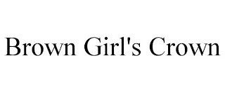BROWN GIRL'S CROWN