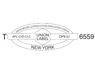 T WAREHOUSE & PRODUCTION EMPLOYEES UNION AFL-CIO-CLC UNION LABEL OPEIU 6559 NEW YORK