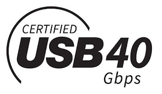 CERTIFIED USB 40 GBPS