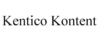 KENTICO KONTENT