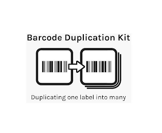 BARCODE DUPLICATION KIT DUPLICATING ONE LABEL INTO MANY