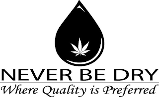 NEVER BE DRY WHERE QUALITY IS PREFERRED