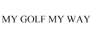 MY GOLF MY WAY