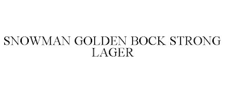 SNOWMAN GOLDEN BOCK STRONG LAGER