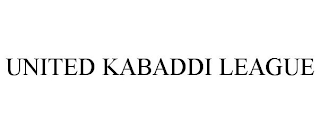 UNITED KABADDI LEAGUE